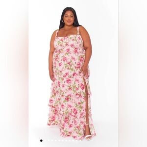 Show Me Your Mumu Corset Dress Floral Pink Maxi Dress